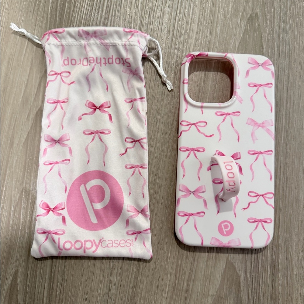 Loopy Case Pink Ribbon Phone Cover